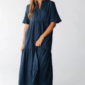Gauze Brass & Roe Teal Maxi Dres